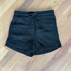 PINK LILY | black gauze shorts with drawstring - size small